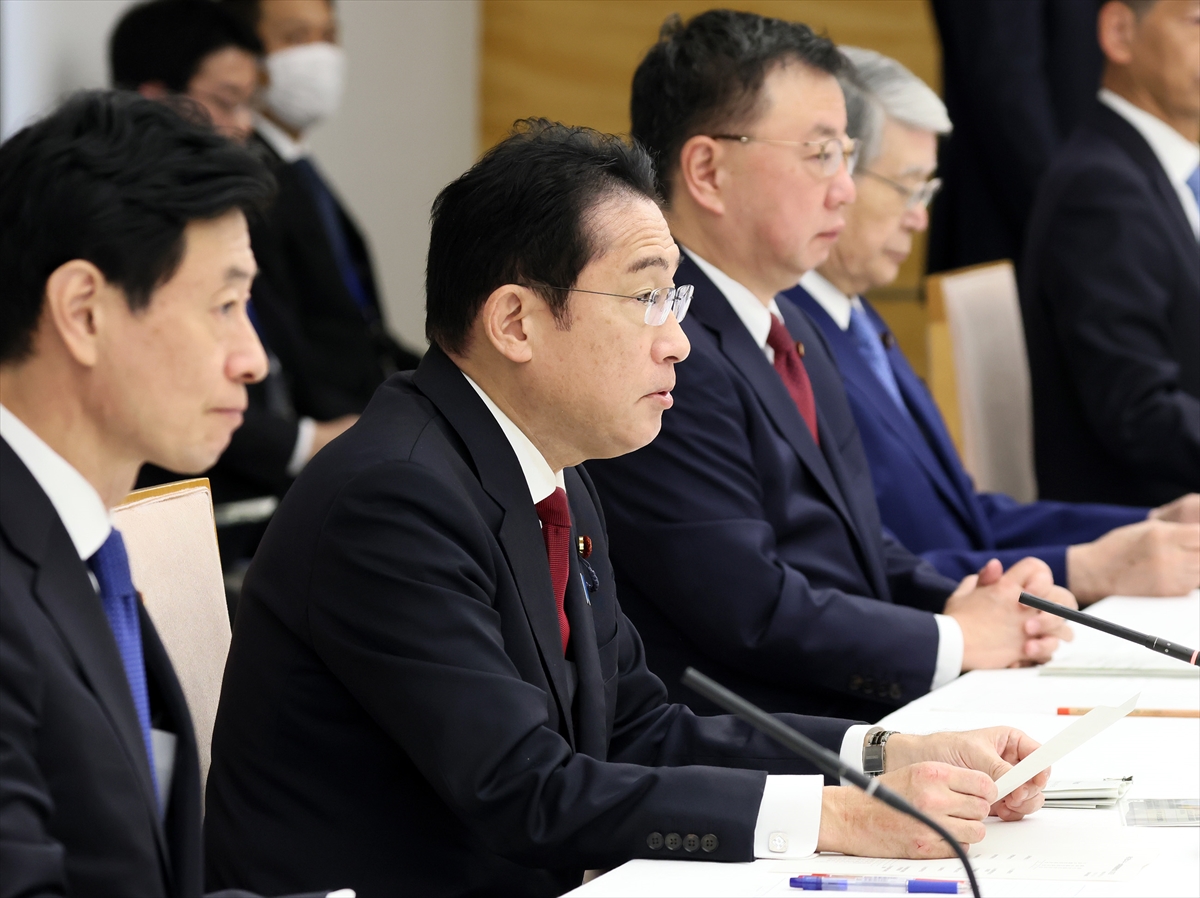 会議で発言する岸田首相（首相官邸HPより）