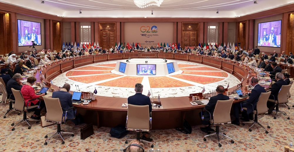 ＣＯＰ28のＧＳＴ成功に貢献　Ｇ20サミットが首脳宣言採択　国連 あらゆる分野でシステム変革を_ニューデリーで開かれたG20サミット（官邸HPより）