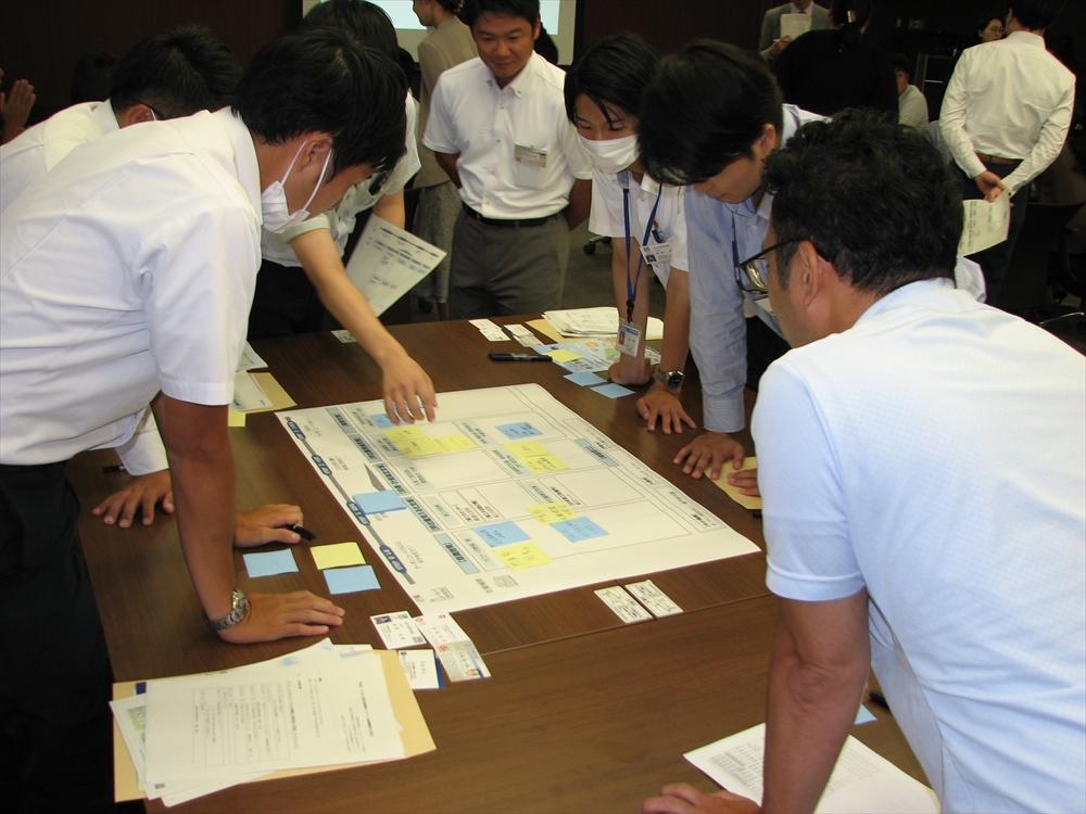 中堅・中小企業の脱炭素に向けプッシュ型支援　近畿地方環境事務所・近畿経済産業局　第１弾は門真市・守口市の金融機関若手交流会_書き出した支援内容を皆で整理