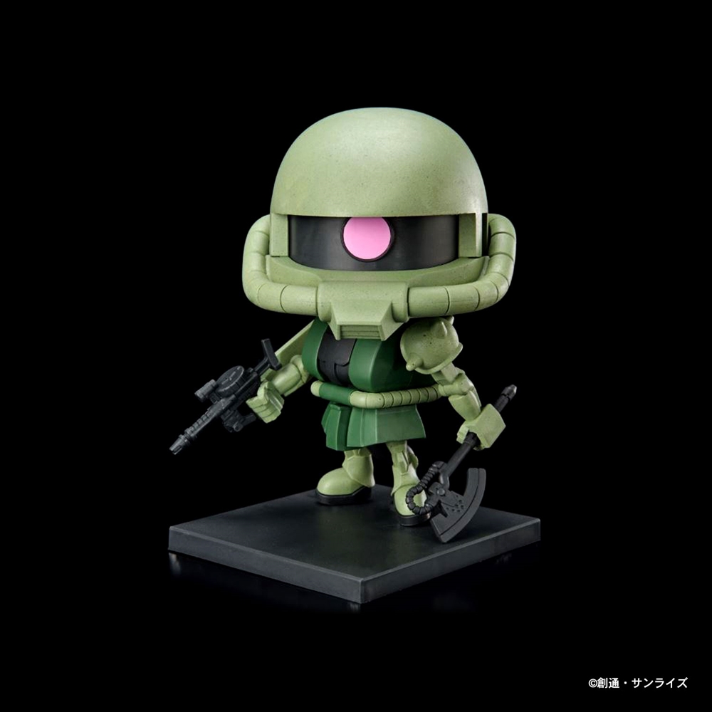 茶殻配合のプラモデル「1/1ザクプラくん」　©創通・サンライズ