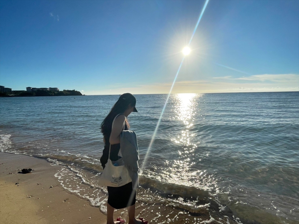 「自然に触れるのが好き」で夏には海を訪れる