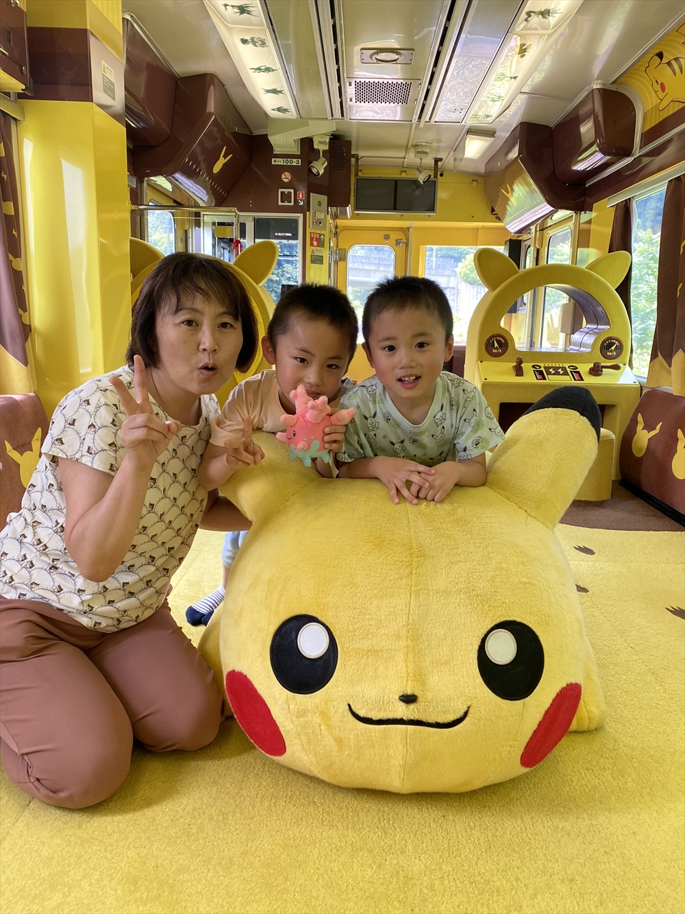 子供達とポケモン三昧の1年（ポケモントレインにて）