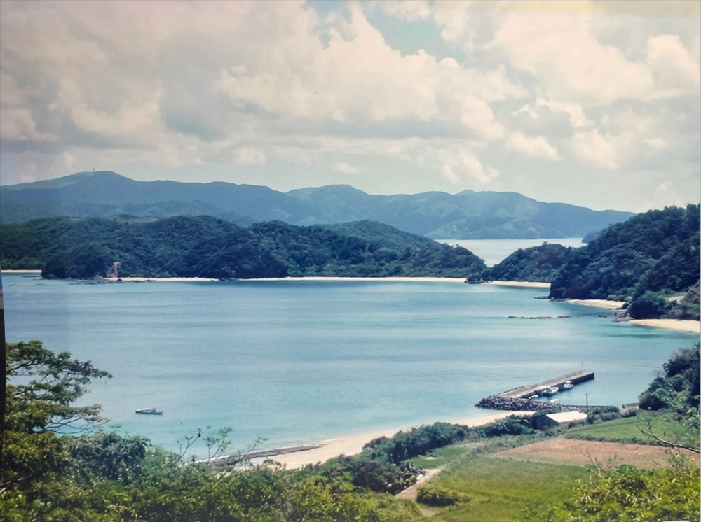 加計呂麻島の風景（右側に芝集落がある）
