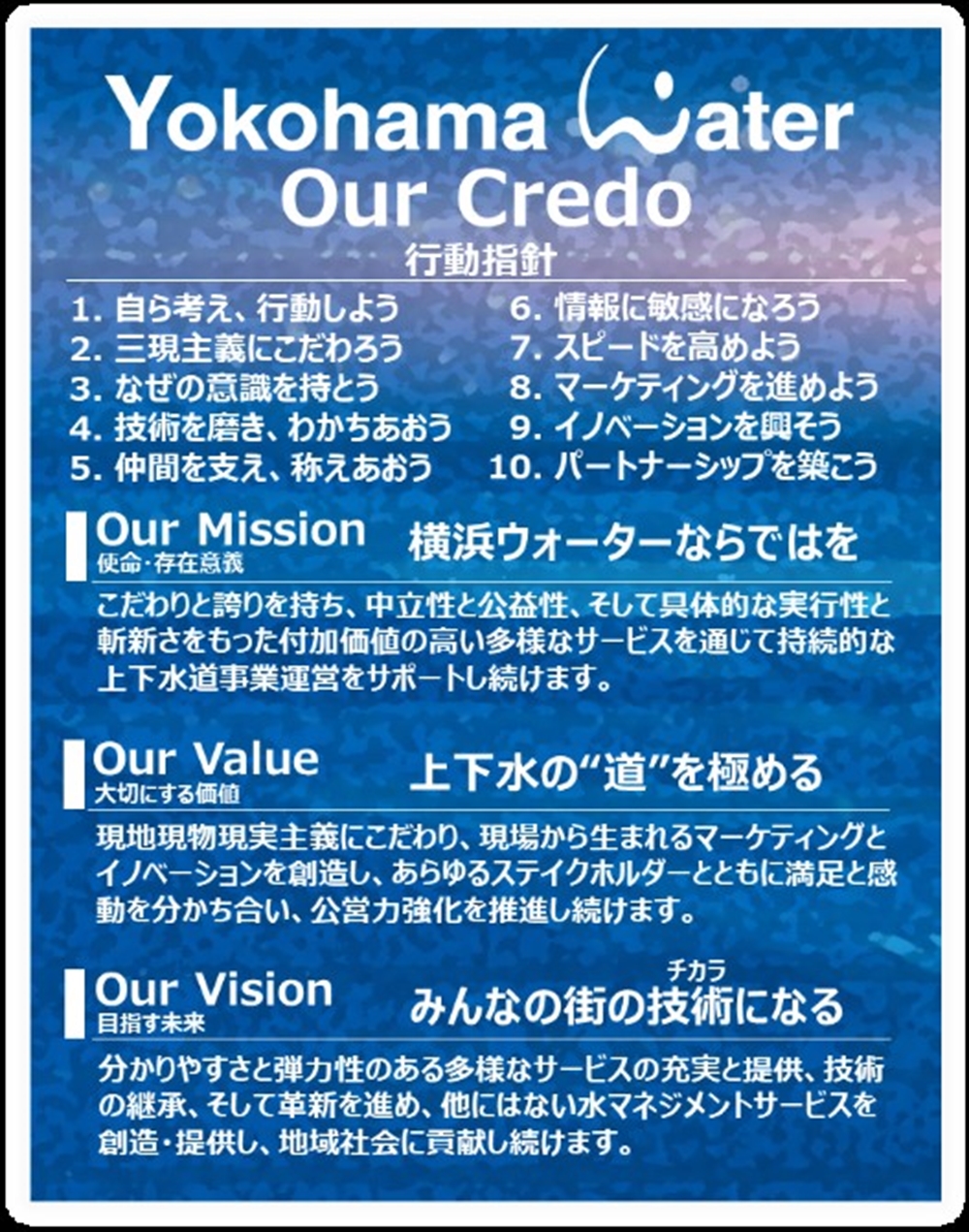 横浜ウォーターのクレド（行動指針）