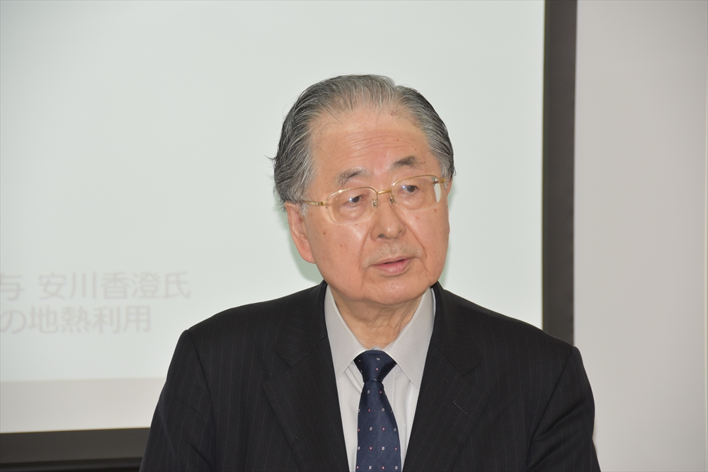 温泉の温暖化対策研究会会長　奥村明雄氏
