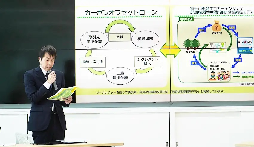 _　三島信金、カーボンオフセットローン開始　御殿場市行事のオフセットに寄与