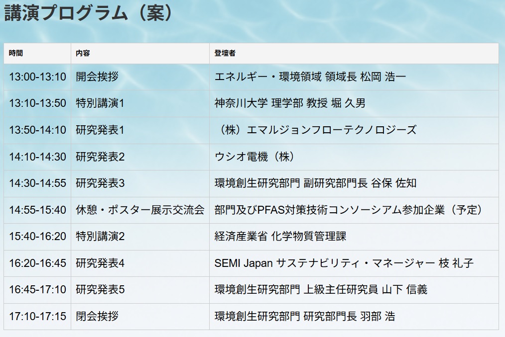 有機フッ素化合物等の化学物質を巡る課題と技術革新の現在地