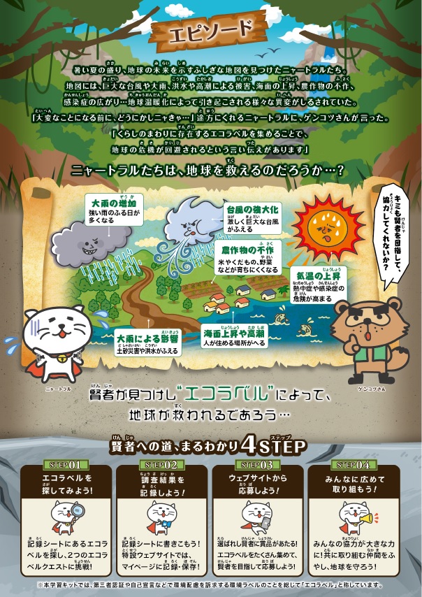 エコラベル学習キットの中身の一例
