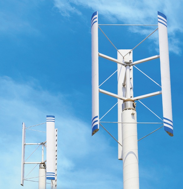 ヴィゴラスワンの次世代型羽根可動式風車（同社パンフレットより）