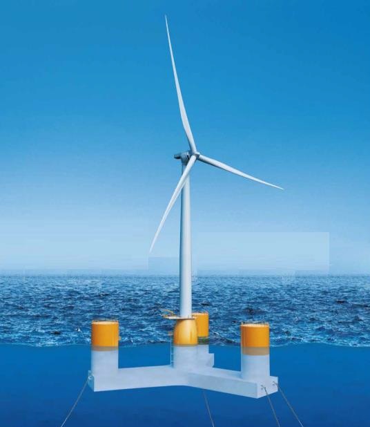 セミサブ型ハイブリッド浮体設備イメージ