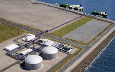 苫小牧地域におけるアンモニア供給拠点の完成予想図（出所：苫小牧埠頭）