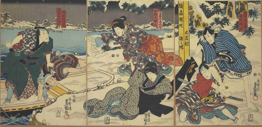 歌川国貞「東山桜荘子」佐倉宗吾（惣五郎）義民伝を題材にした歌舞伎／東京都立中央図書館ＴＯＫＹＯアーカイブ