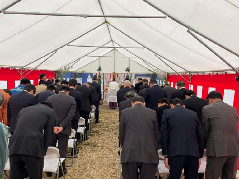 安全祈願祭の様子_　[益田匹見風力発電事業]　中国電力と戸田建設が出資参画　建設開始に向け安全祈願祭も