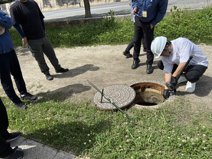 那覇市内での実証実験の様子
