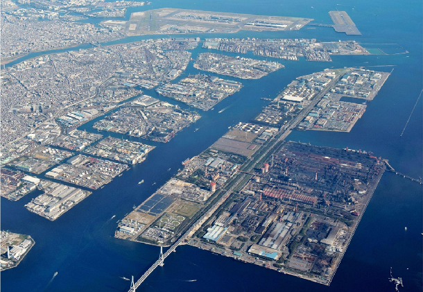 大規模土地利用転換に取り組む川崎臨海部（川崎市ホームページより）