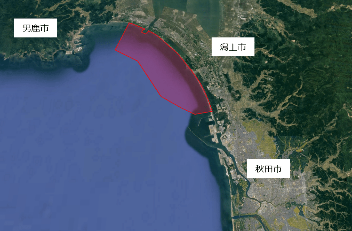 男鹿市・潟上市・秋田市沖洋上風力発電事業エリア_　五洋建設　秋田市沖洋上風車設置工事用のＳＥＰ船の傭船契約締結