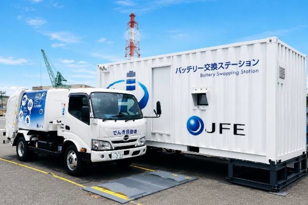 バッテリー交換式ＥＶパッカーと交換ステーション