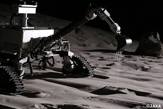 月面掘削用建設機械のイメージ 　提供：JAXA_　［ナブテスコとコマツ］月面掘削用電動アクチュエータ開発へ　ＪＡＸＡ宇宙探査イノベーションハブの提案募集に採択